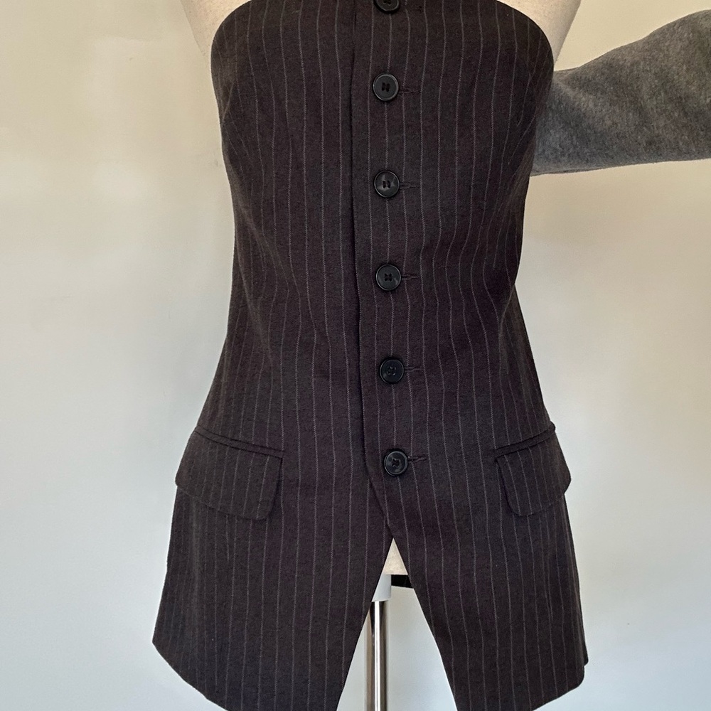 Topshop Black Pinstripe Men's Blazer